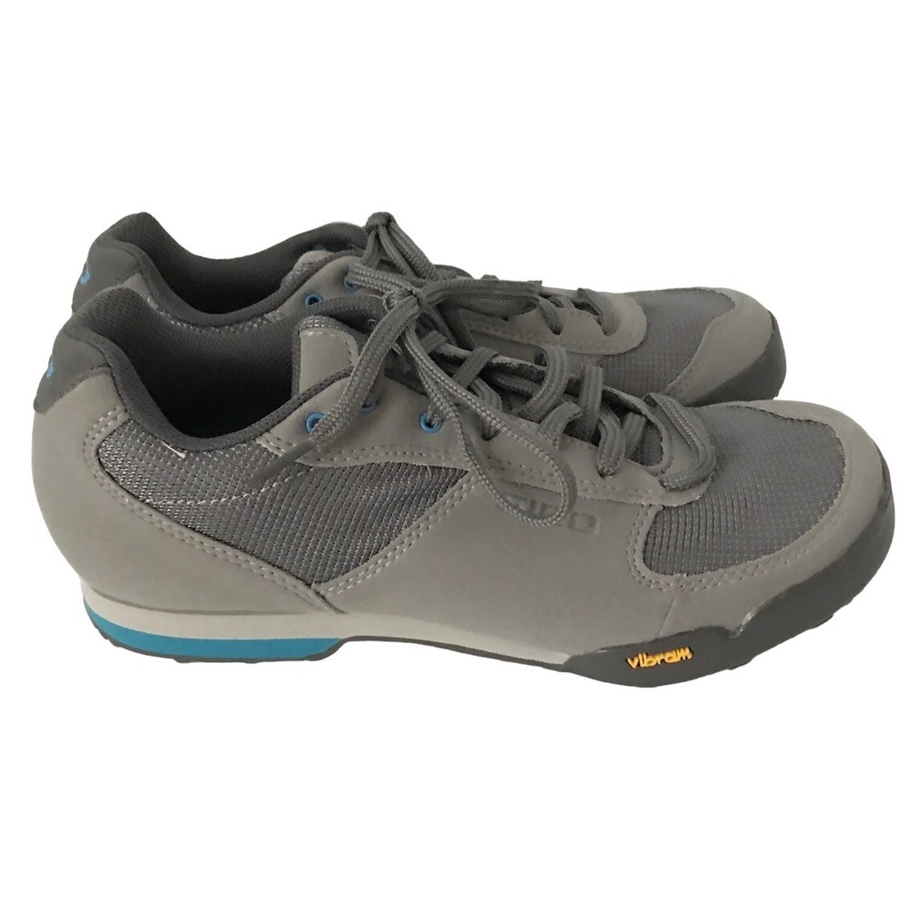 GIRO Womens Shoes PETRA VR Gray Cycling Biking Bicycle Mountain Bike Sz 38 / 6.5
